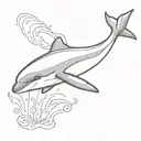sweet serial killer whale tattoo design idea