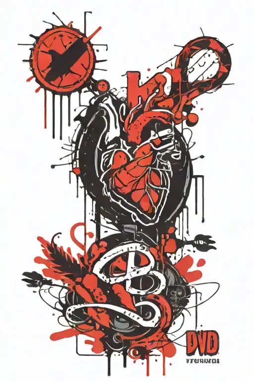 It says "DVND" and a heart next to it, with the words "remember" on it. tattoo design idea