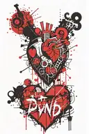 It says "DVND" and a heart next to it, with the words "remember" on it. tattoo design idea