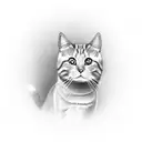 Ginger cat tattoo design idea