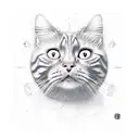 Ginger cat tattoo design idea