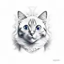 Ginger cat tattoo design idea