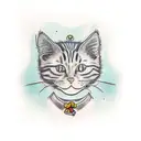 Ginger cat tattoo design idea