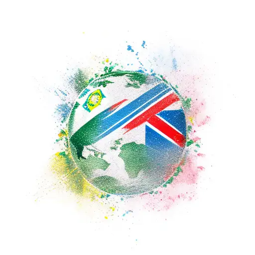 brazil argentina mexico bahamas jamaica flags tattoo design idea