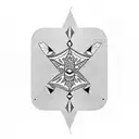 native American arrowhead with number 2 in the middle of it  tattoo design idea