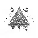 native American arrowhead with number 2 in the middle of it  tattoo design idea