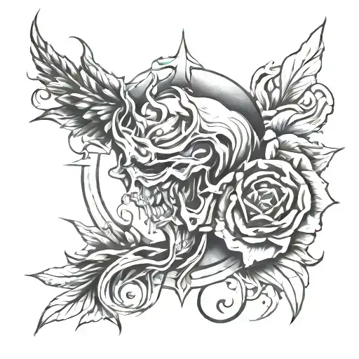 suicide  tattoo design idea