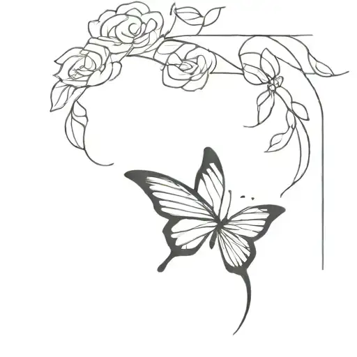 semicolon butterfly tattoo design idea