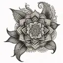 mandala design, dot work, pattern tattoo design idea