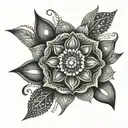 mandala design, dot work, pattern tattoo design idea