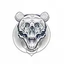 bear skull tattoo design idea