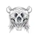 bear skull tattoo design idea