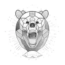 bear skull tattoo design idea