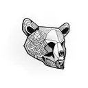 bear skull tattoo design idea