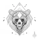 bear skull tattoo design idea