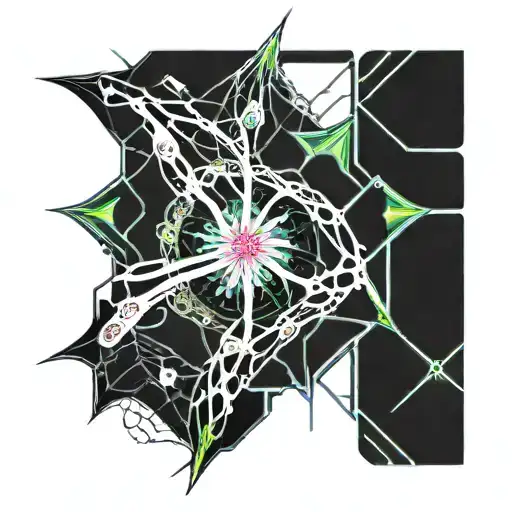 spider lilly flower tattoo design idea