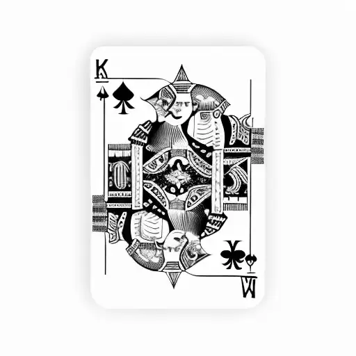 playing cards tattoo design idea