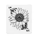 sunflowers surrounding playing cards tattoo design idea
