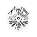 Mechanic tools tattoo design idea