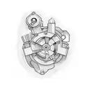 Mechanic tools tattoo design idea
