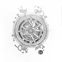 clockwork  kingdom hearts tattoo design idea