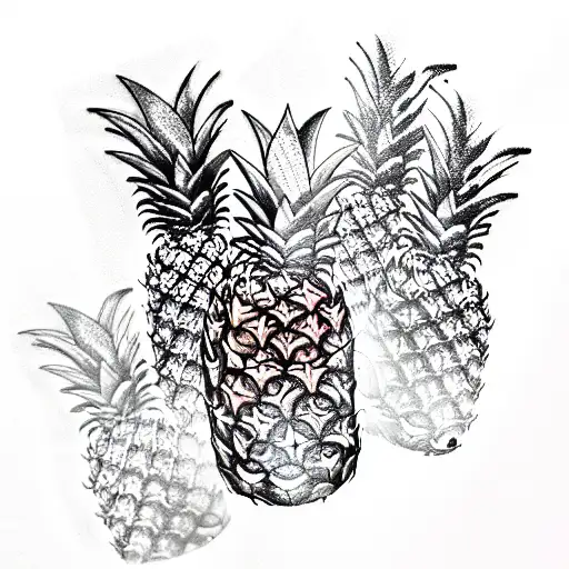 Pineapple tattoo design idea