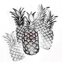Pineapple tattoo design idea