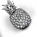 Pineapple tattoo design idea