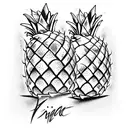 Pineapple tattoo design idea