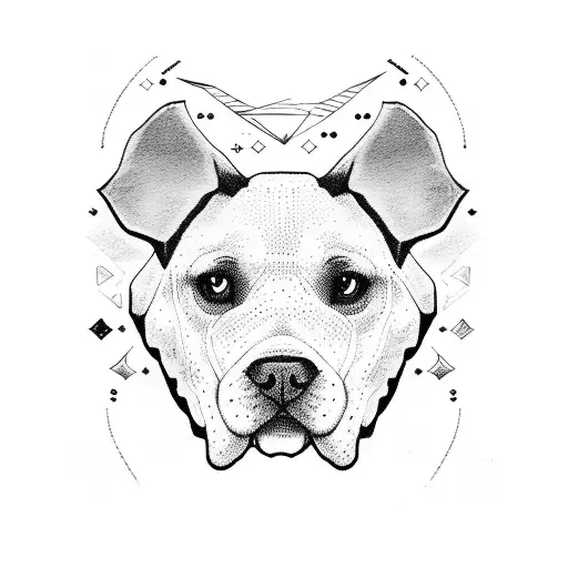 the word dogs spelled in runes tattoo design idea