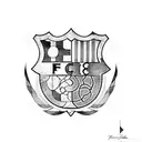 FC Barcelona tattoo design idea