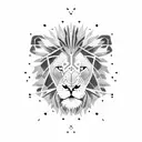 Christian Cross, Lion tattoo design idea