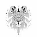 Christian Cross, Lion tattoo design idea