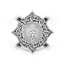 warrior shield celtic knot tattoo design idea