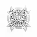 warrior shield celtic knot tattoo design idea