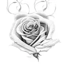 roses with the words isabelle tattoo design idea