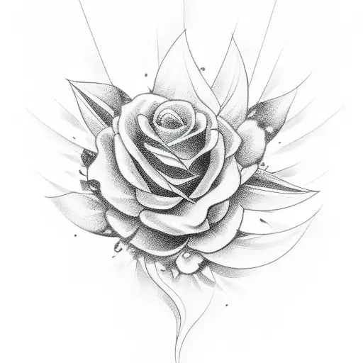 Formula 1 with flowers and nature tattoo design idea