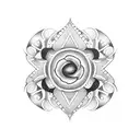 A dotwork tattoo of a Formula 1 car adorned with intricate floral patterns, symbolizing the intersection of speed and nature tattoo design idea