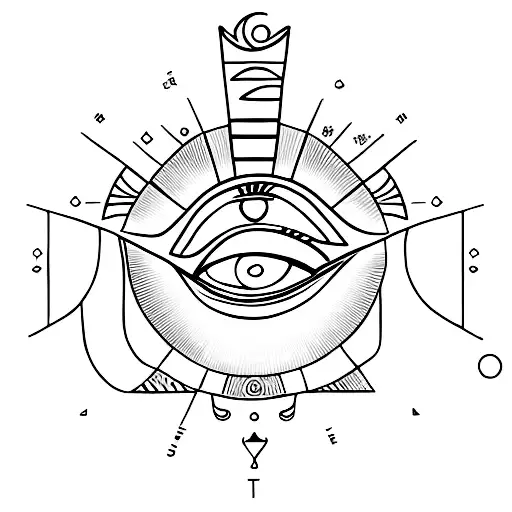 Eye of Ra tattoo design idea