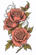 Rose tattoo design idea