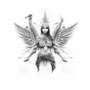 Gabriel Angel tattoo design idea