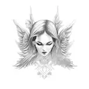 Gabriel Angel tattoo design idea