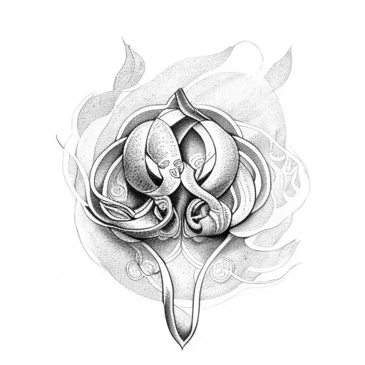 dower uterus tattoo design idea