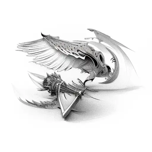 Wing with name jalen tattoo design idea