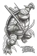 tmnt raphael teenage mutant ninja turtle tattoo design idea