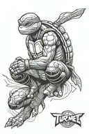 tmnt raphael teenage mutant ninja turtle tattoo design idea