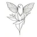 Generate a minimalistic tattoo representing getting over someone you loved. tattoo design idea