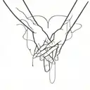 Generate a minimalistic tattoo representing getting over someone you loved. tattoo design idea