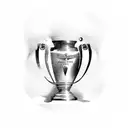 champions league trophy tattoo design idea