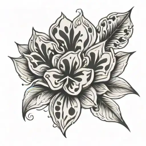 paw print with Jasmine   tattoo design idea